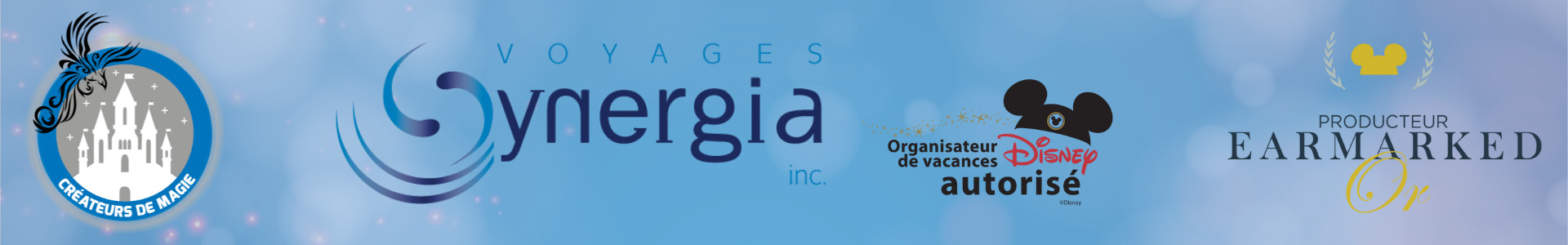 Voyages Aqua Terra Sherbrooke pour Voyages Synergia Créateurs de Magie Organisateur de Vacances Disney Autorisé Producteur Earmarked Or undefined