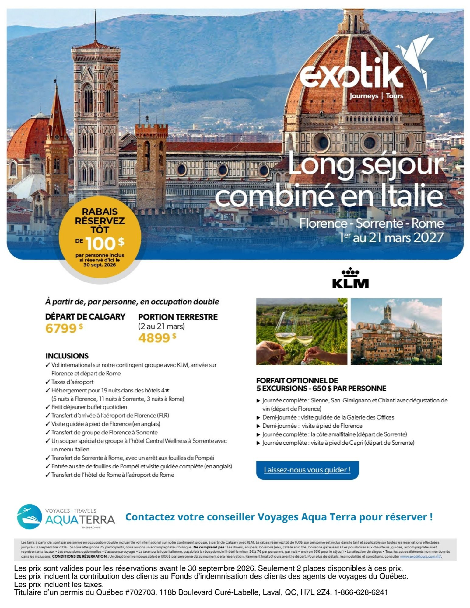 Promotion Exotik Tours Long séjour en groupe en Grèce Athènes Héraklion Chania avec Voyages Aqua Terra Sherbrooke undefined