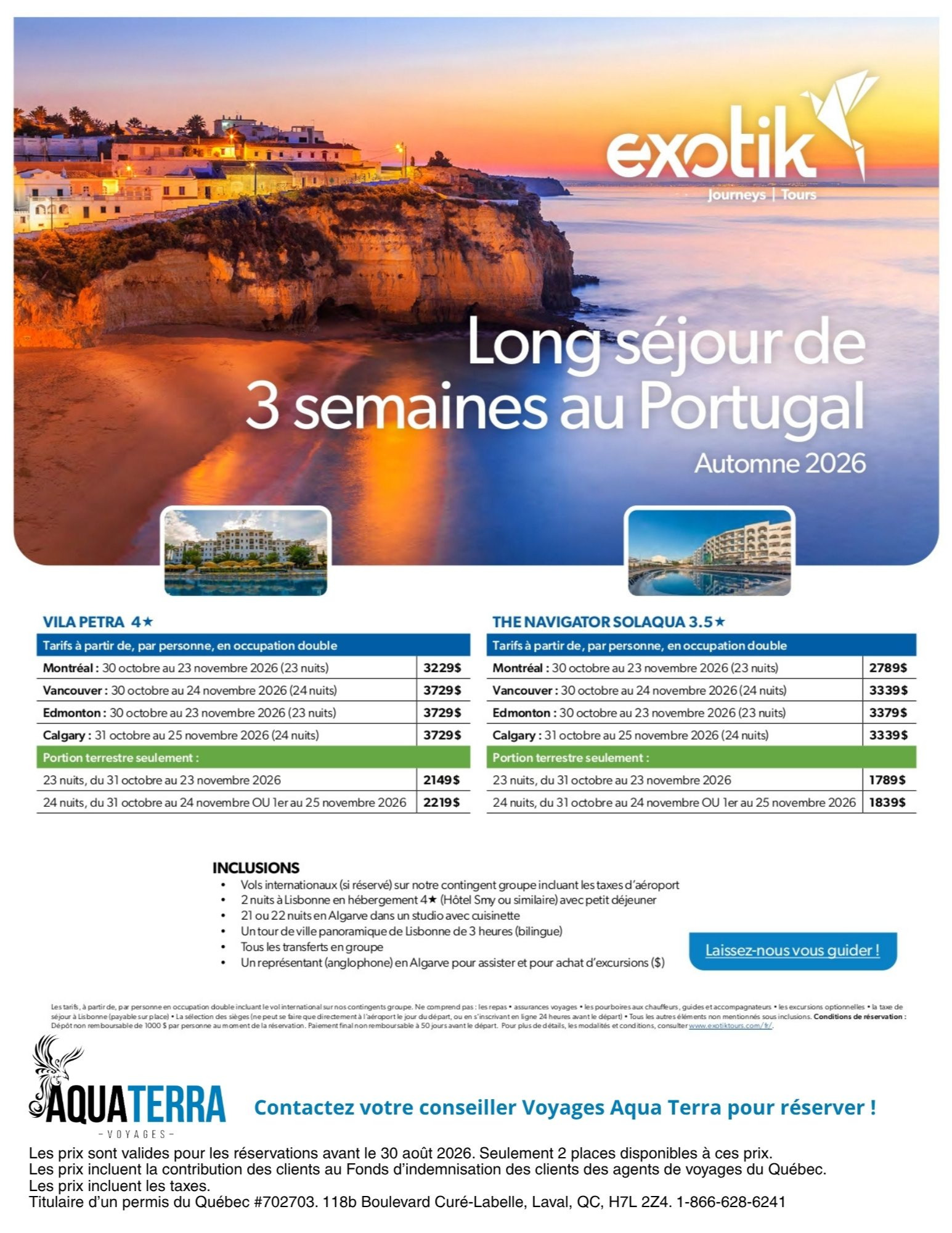 Très longs séjours en Tunésie avec Voyages Aquaterra Sherbrooke undefined