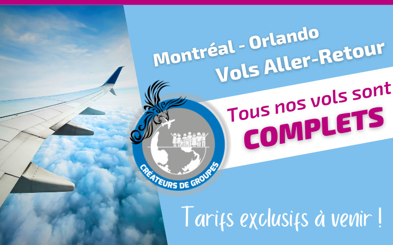 Tarif exclusif Voyages Sherbrooke vol aller-retour Montréal Orlando du 01 au 08 mars 2026 undefined